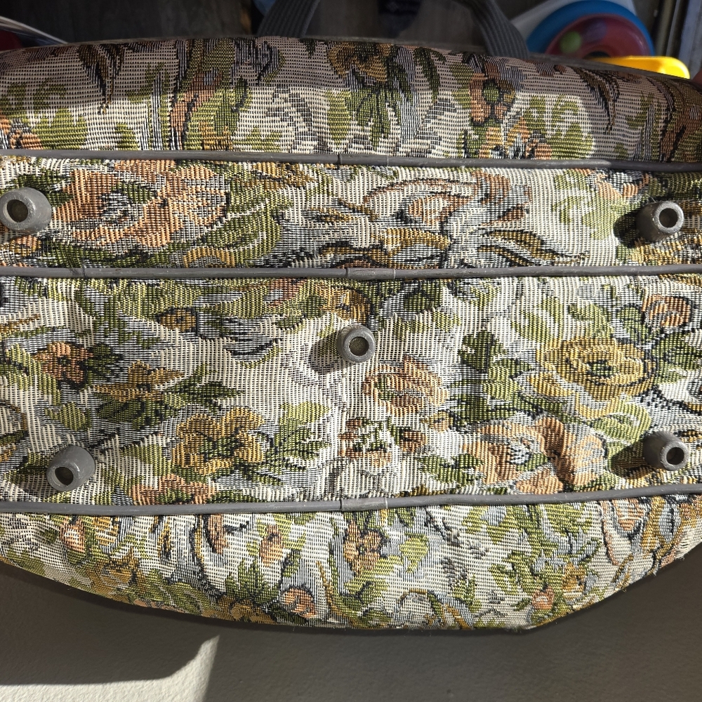 Large Vintage Jordache Floral Tapestry Duffel Bag Carry-on Overnight Travel 80s - Picture 14 of 16